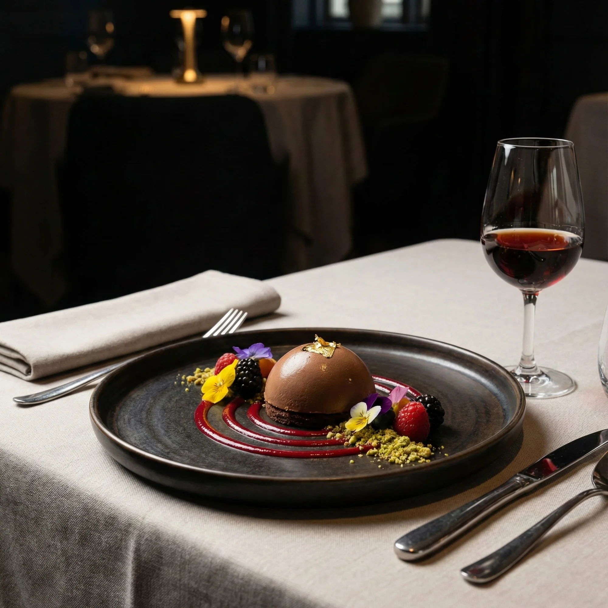 Chocolate Sphere Dessert